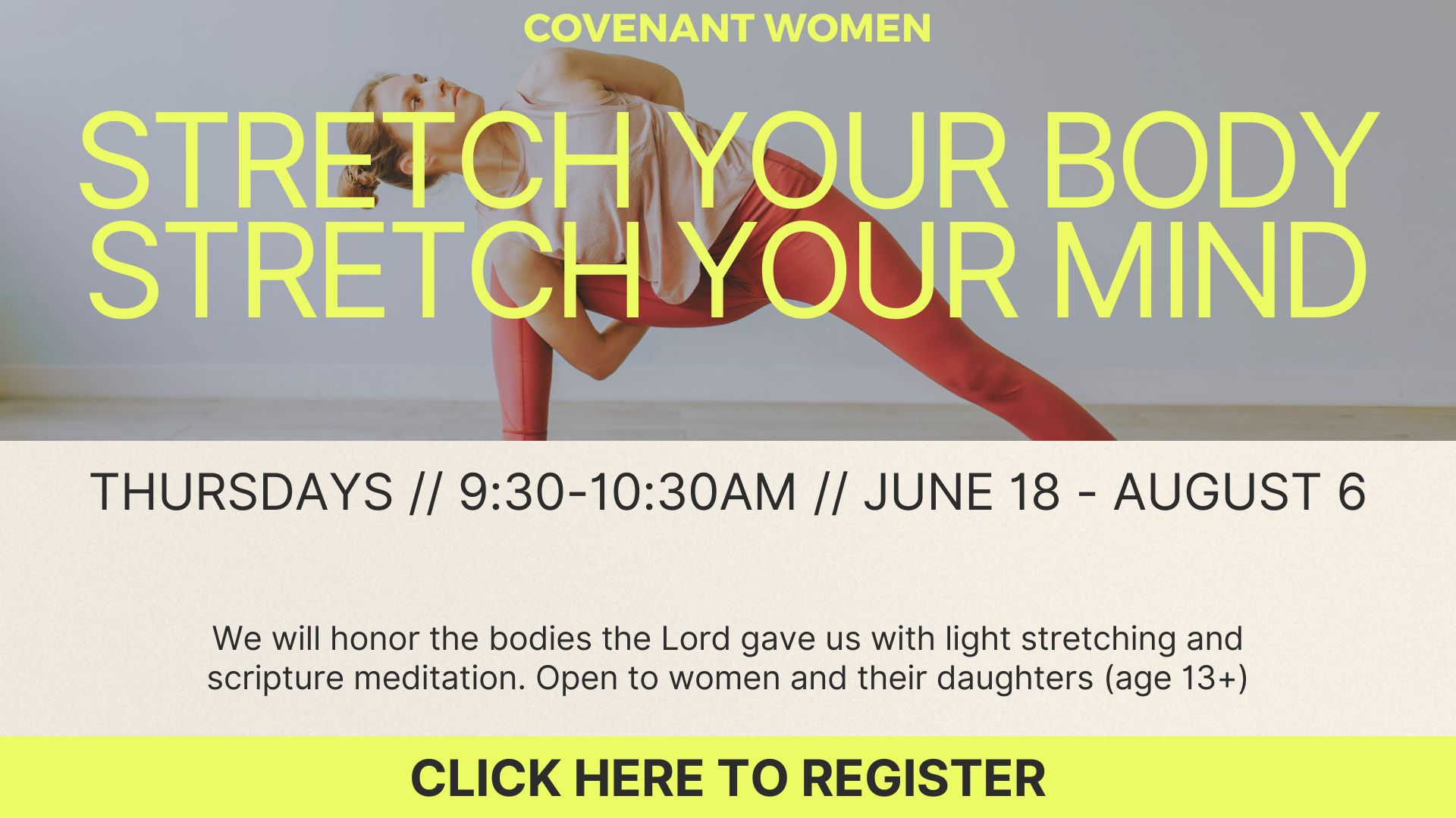 Stretch your body Stretch your mind sign up